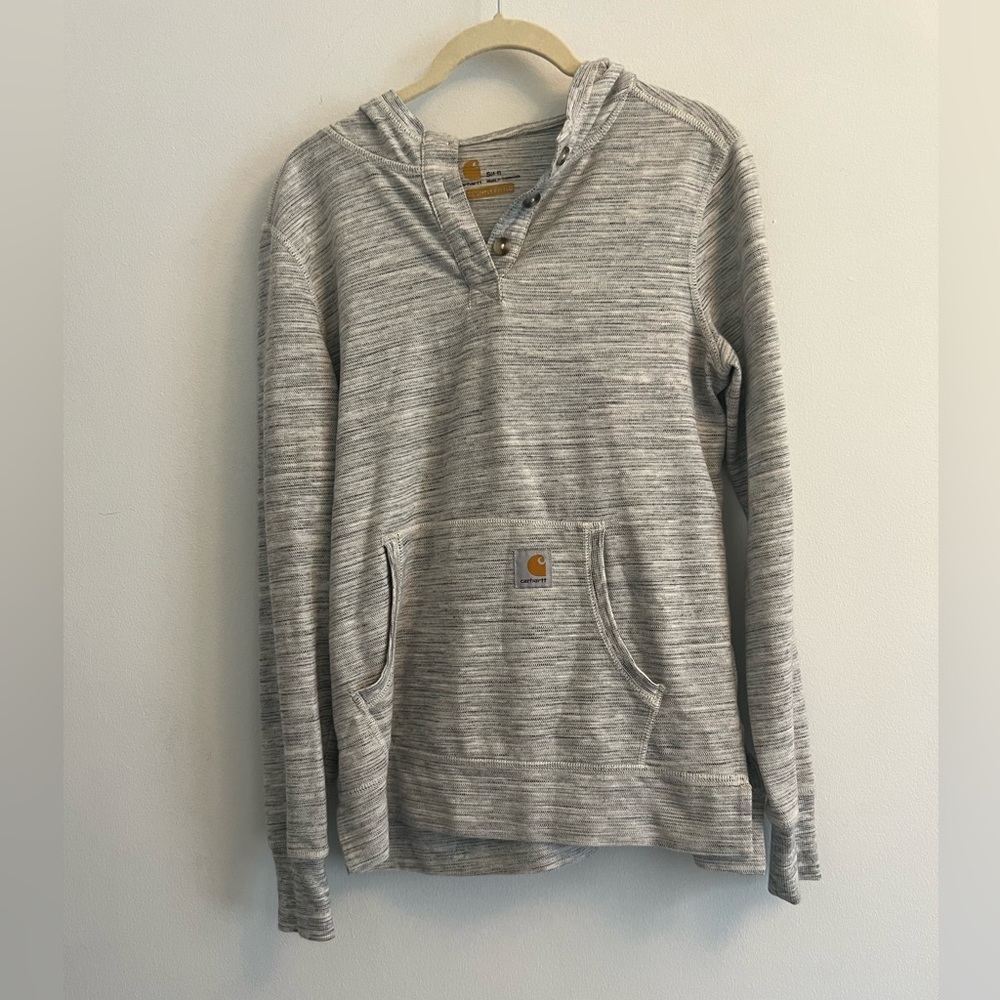 Carhartt Heather Norwalk Hoodie In Gray Space Dye Pullover - Size S